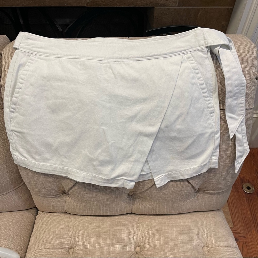 Vineyard Vines Solid WHITE Crossover Explorer Tie Skort 6 Shorts Skirt Cotton